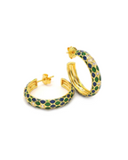 Mosaic Enamel Hoops