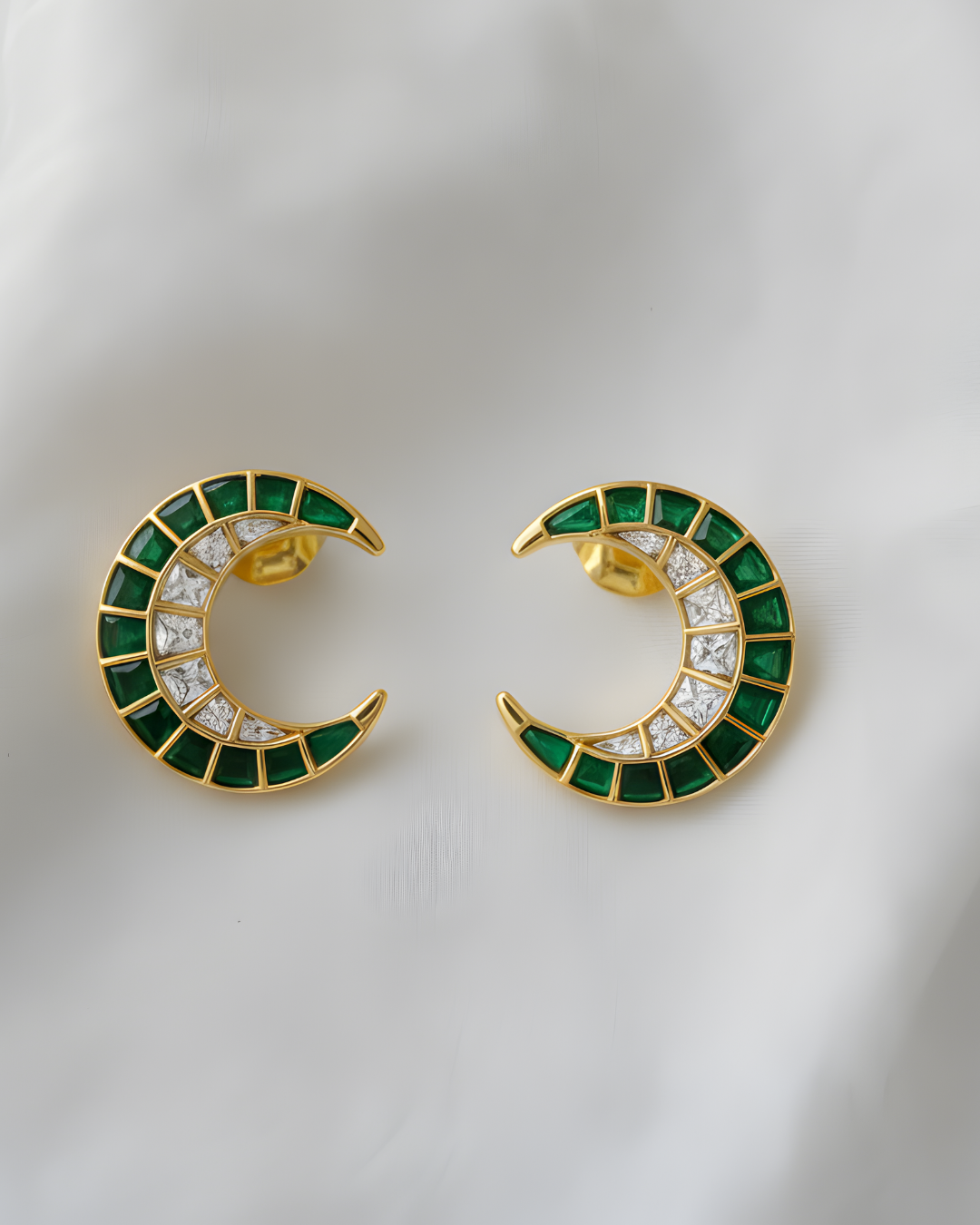 Chandra Verde Kundan Earrings