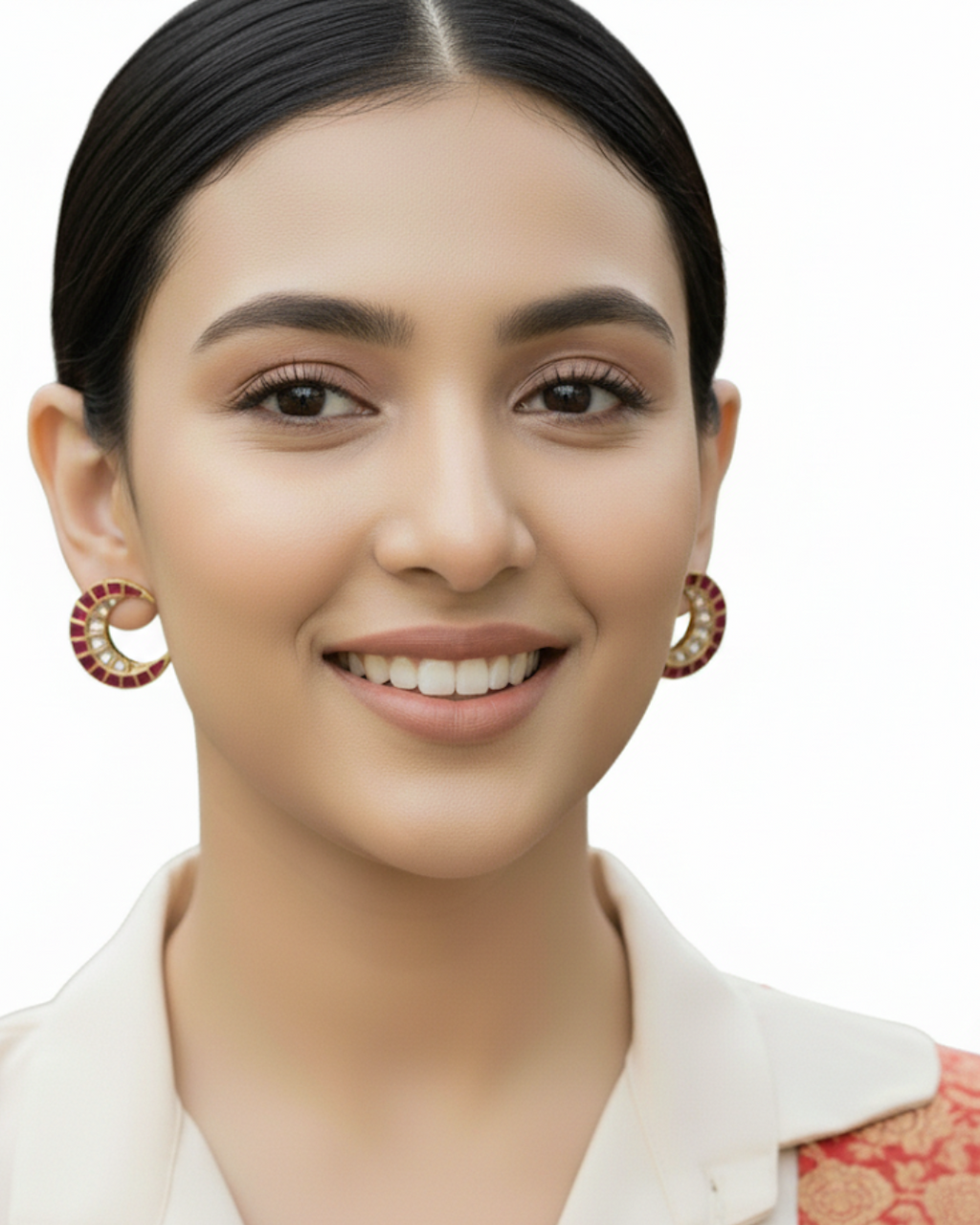 Gulabi Chandra Kundan Earrings