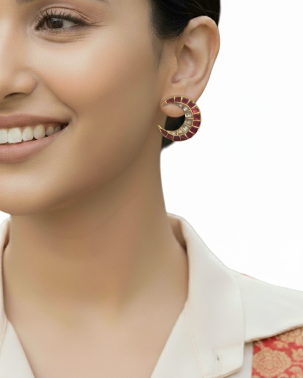 Gulabi Chandra Kundan Earrings