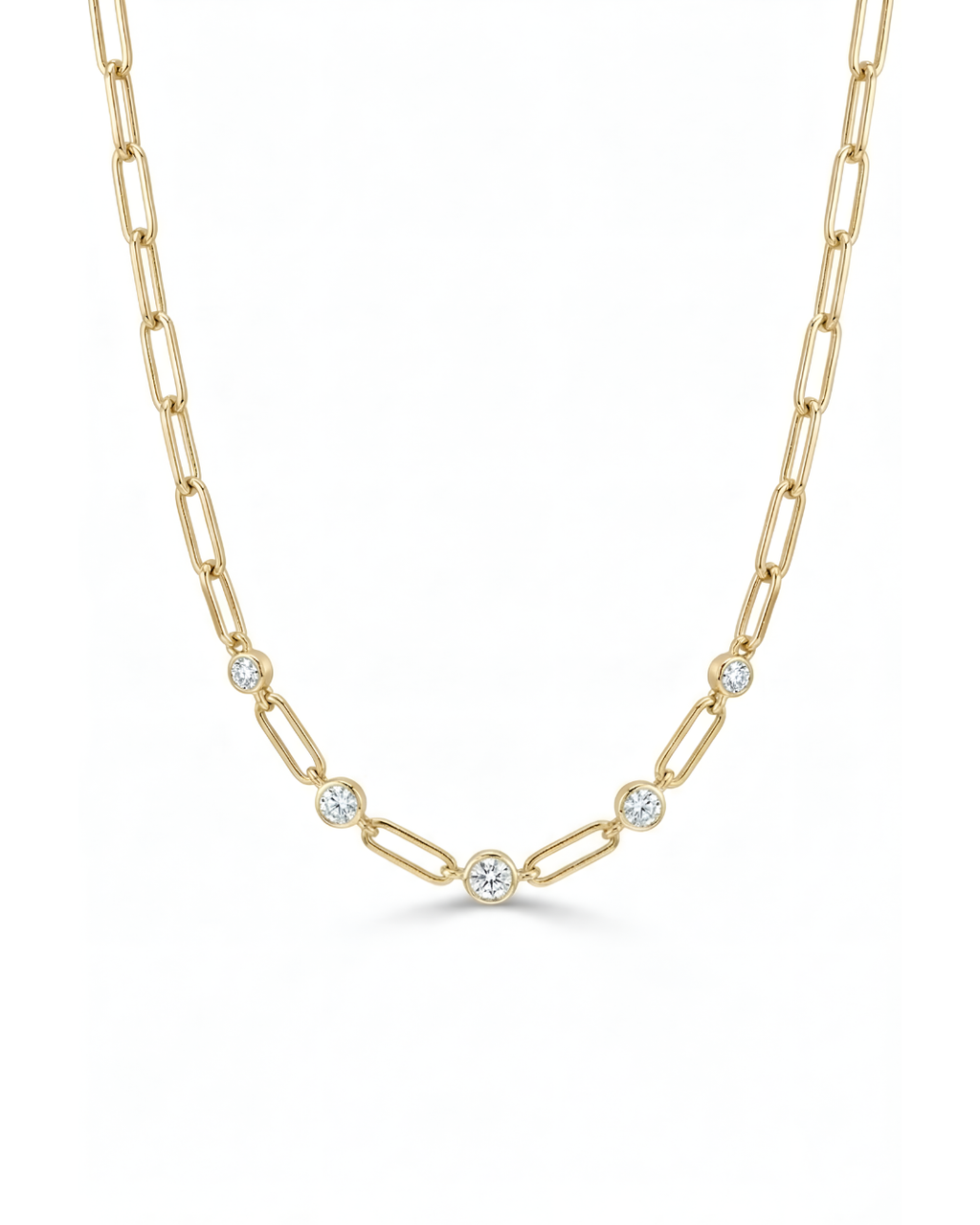 Golden Paperclip Chain Necklace