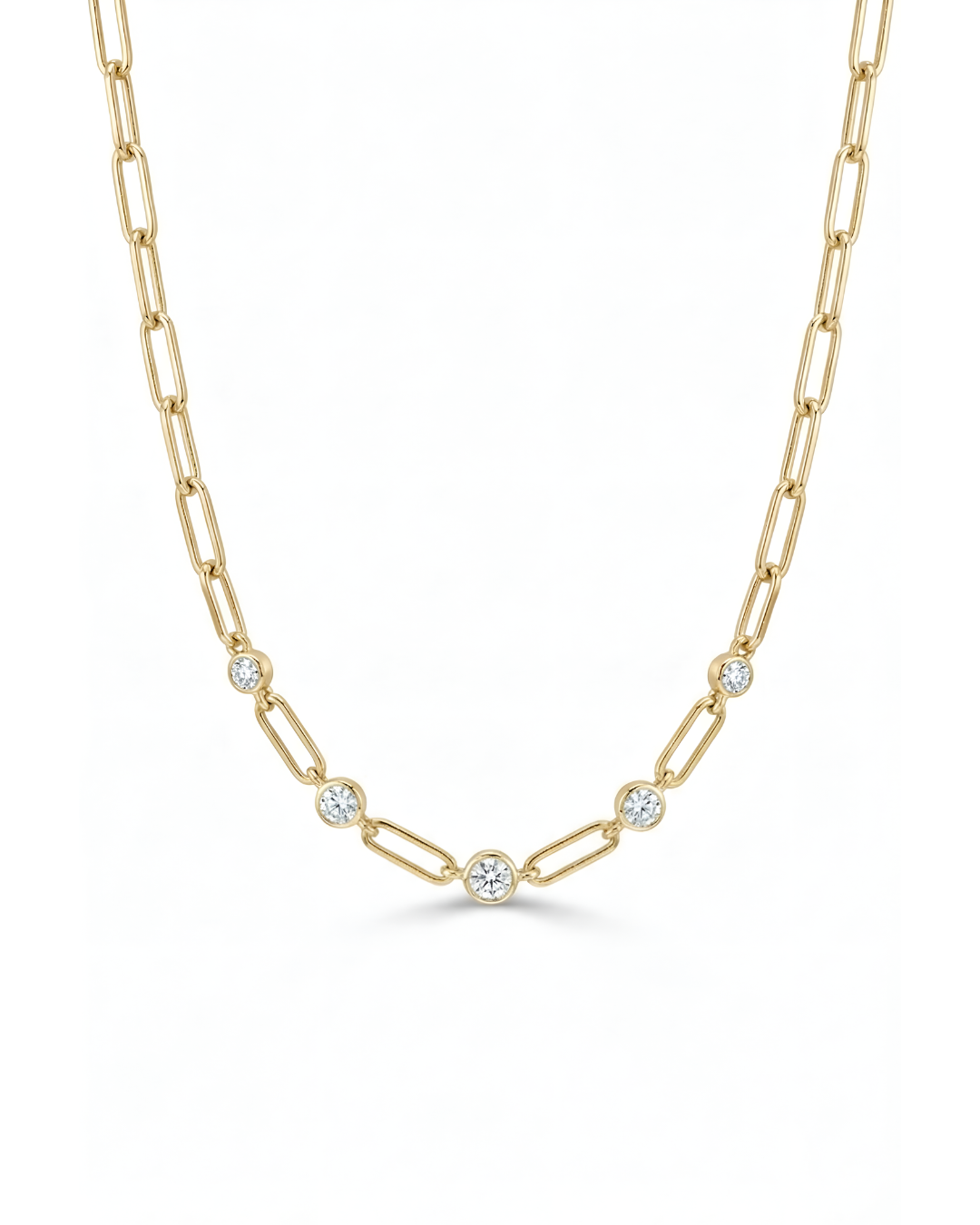 Golden Paperclip Chain Necklace