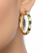 Enamel Ruffled Hoops