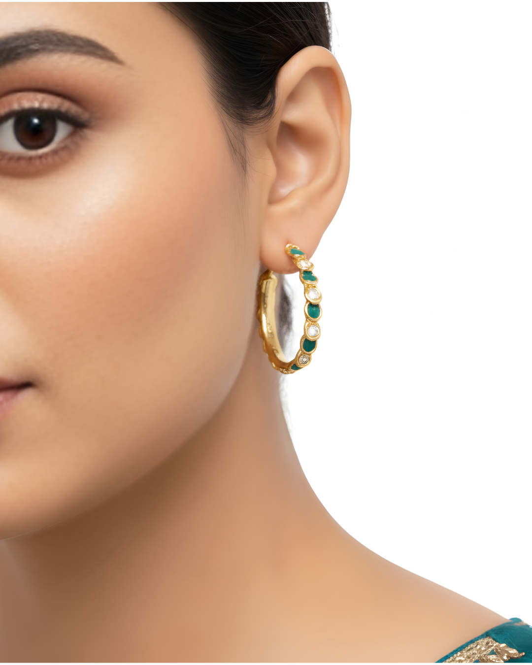 Enamel Ruffled Hoops