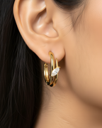 Aurora Marquise Hoop earrings