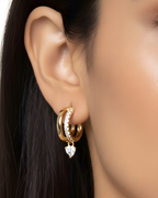 Amora Heart Drop Hoops