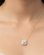 Aureen Emerald Solitaire Necklace