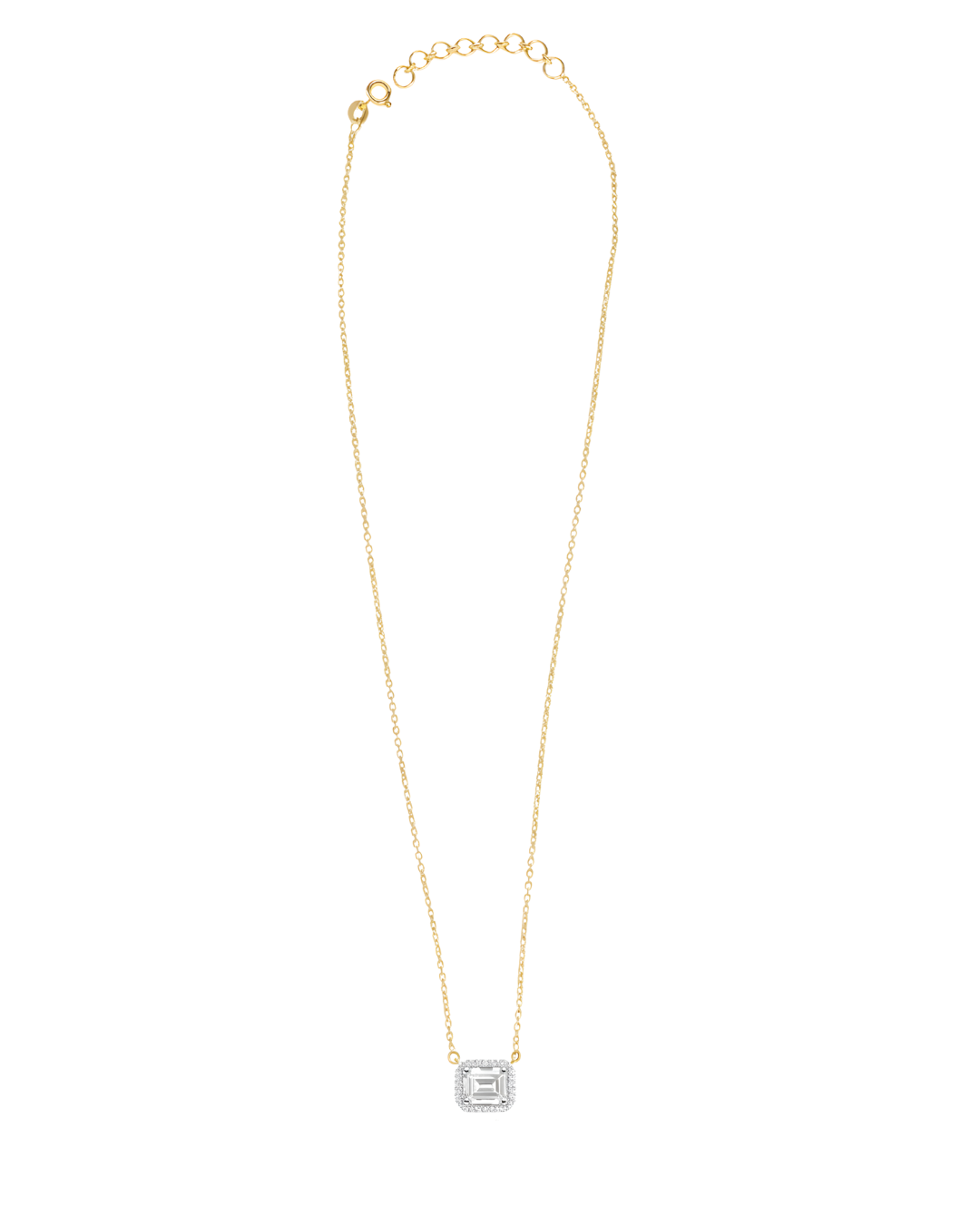Aureen Emerald Solitaire Necklace