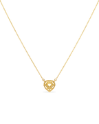Alora Golden Heart Solitaire Necklace