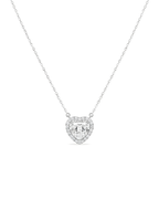 Alora Silver Heart Solitaire Necklace