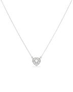 Alora Silver Heart Solitaire Necklace