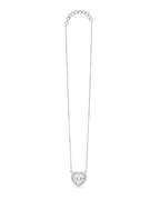 Alora Silver Heart Solitaire Necklace