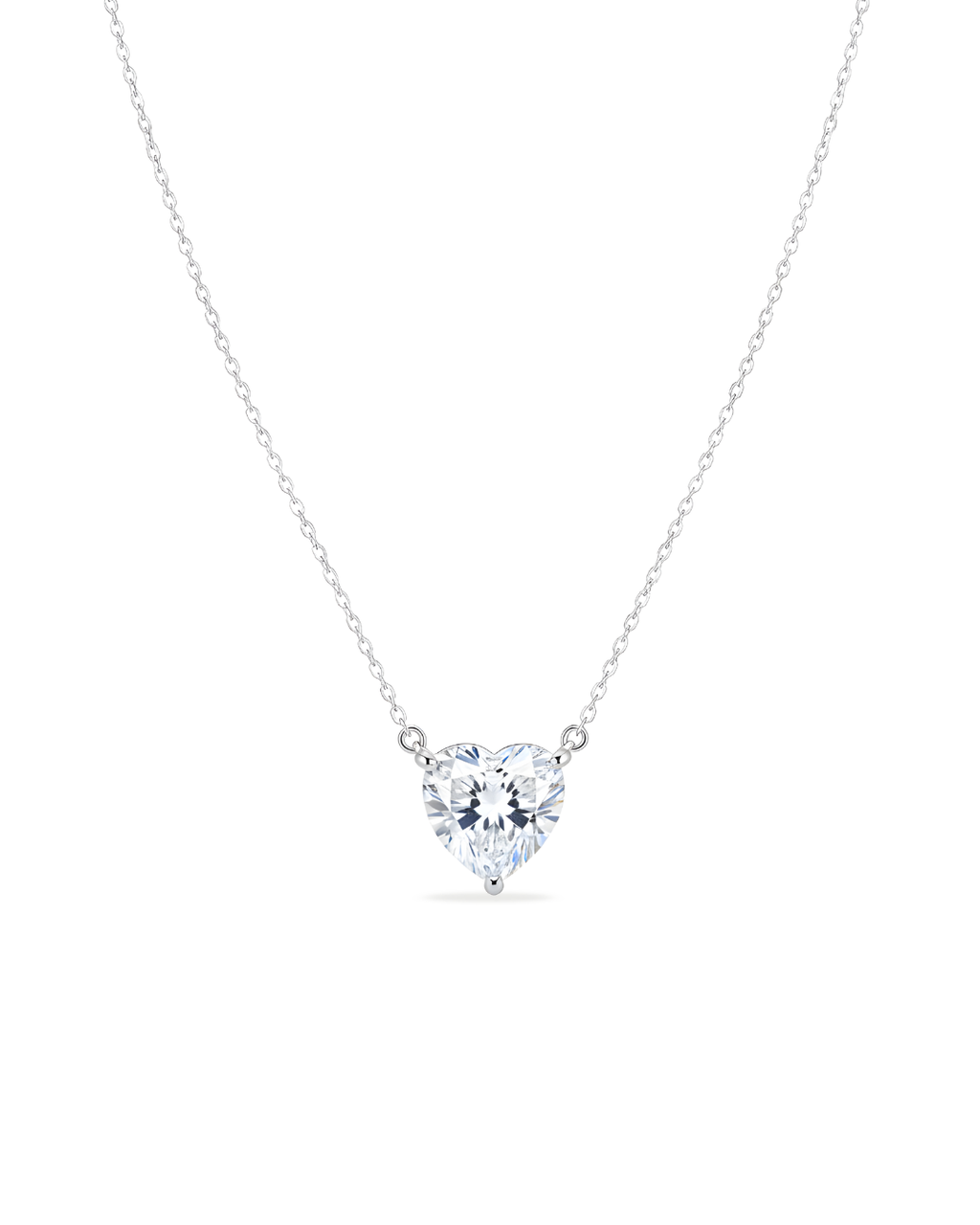 Petite Heart Solitaire Necklace