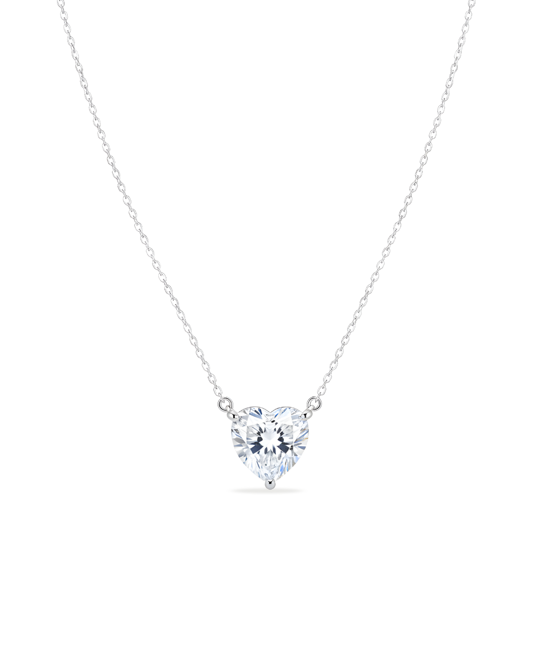 Petite Heart Solitaire Necklace