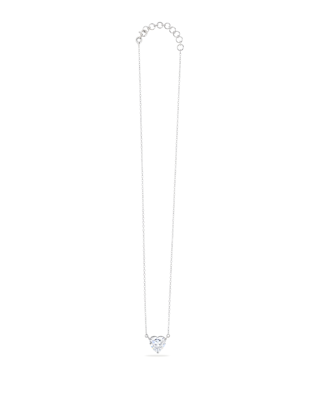 Petite Heart Solitaire Necklace