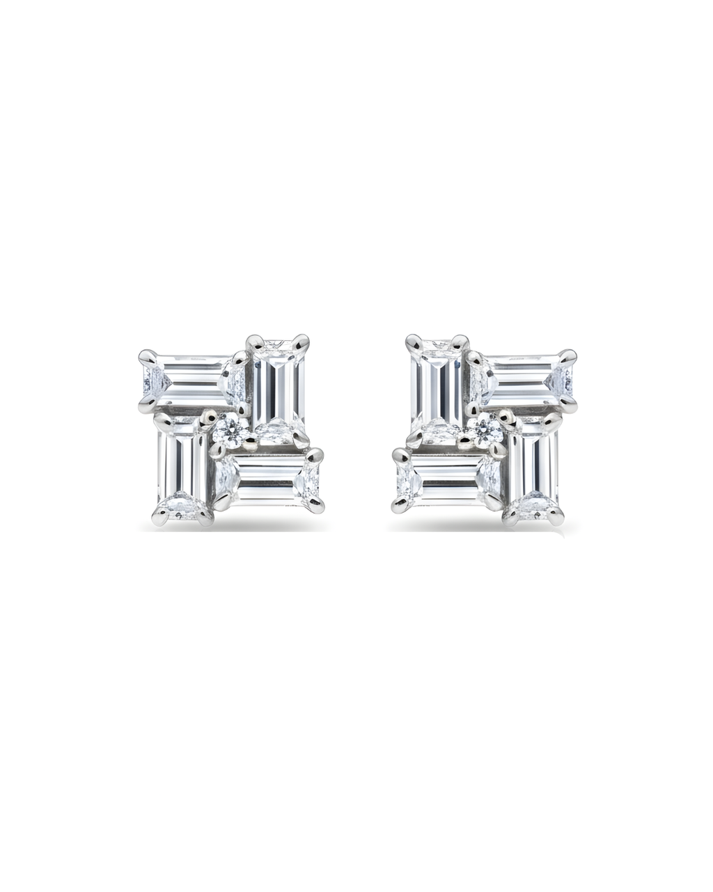 Baguette Cluster Studs