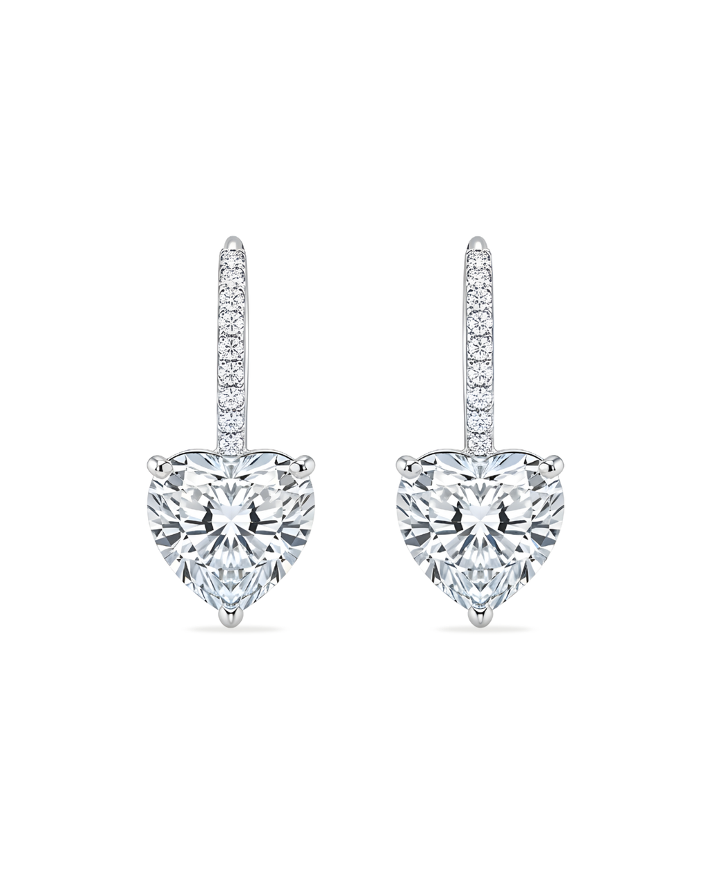 Radiant Heart Drop Earrings