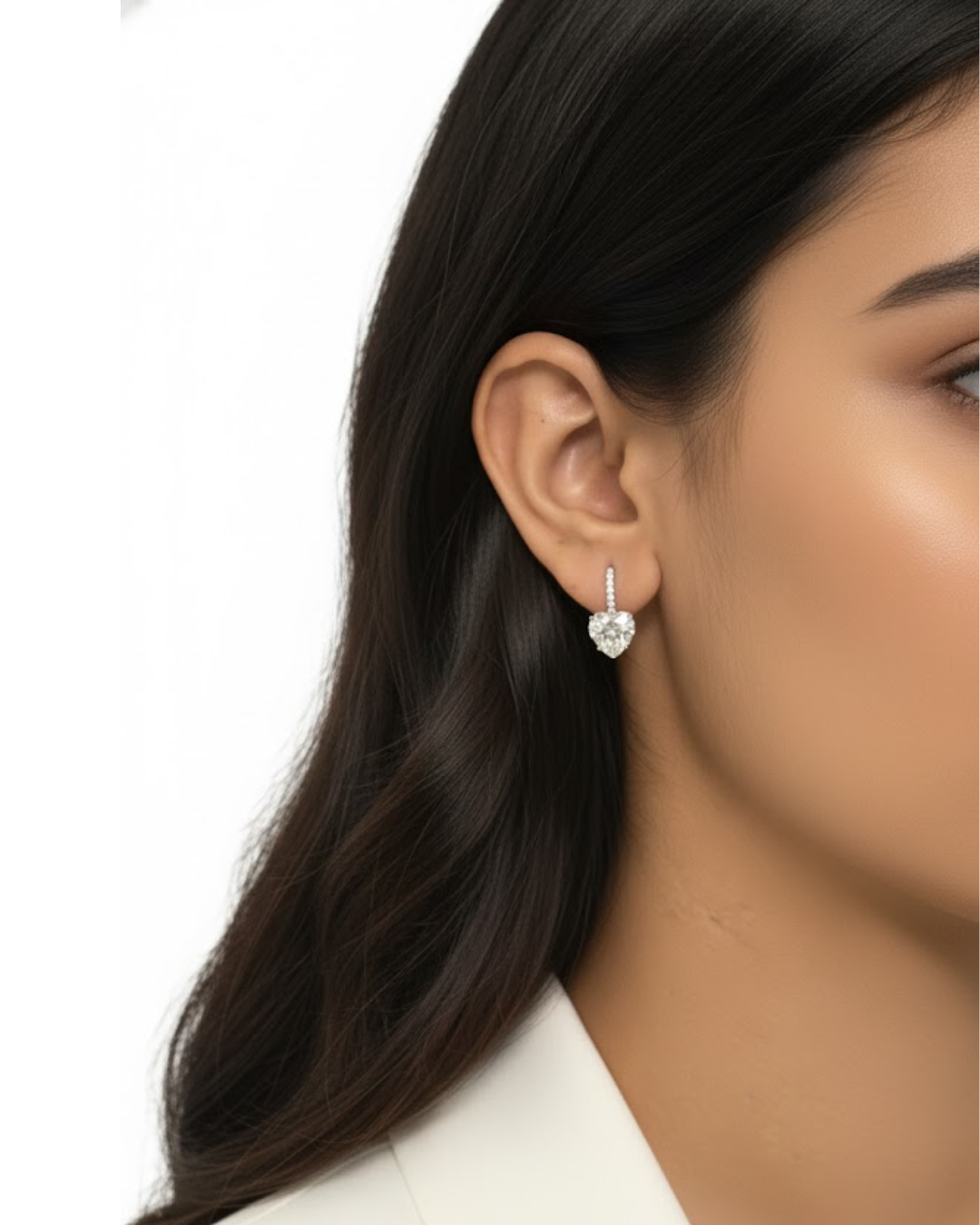 Radiant Heart Drop Earrings