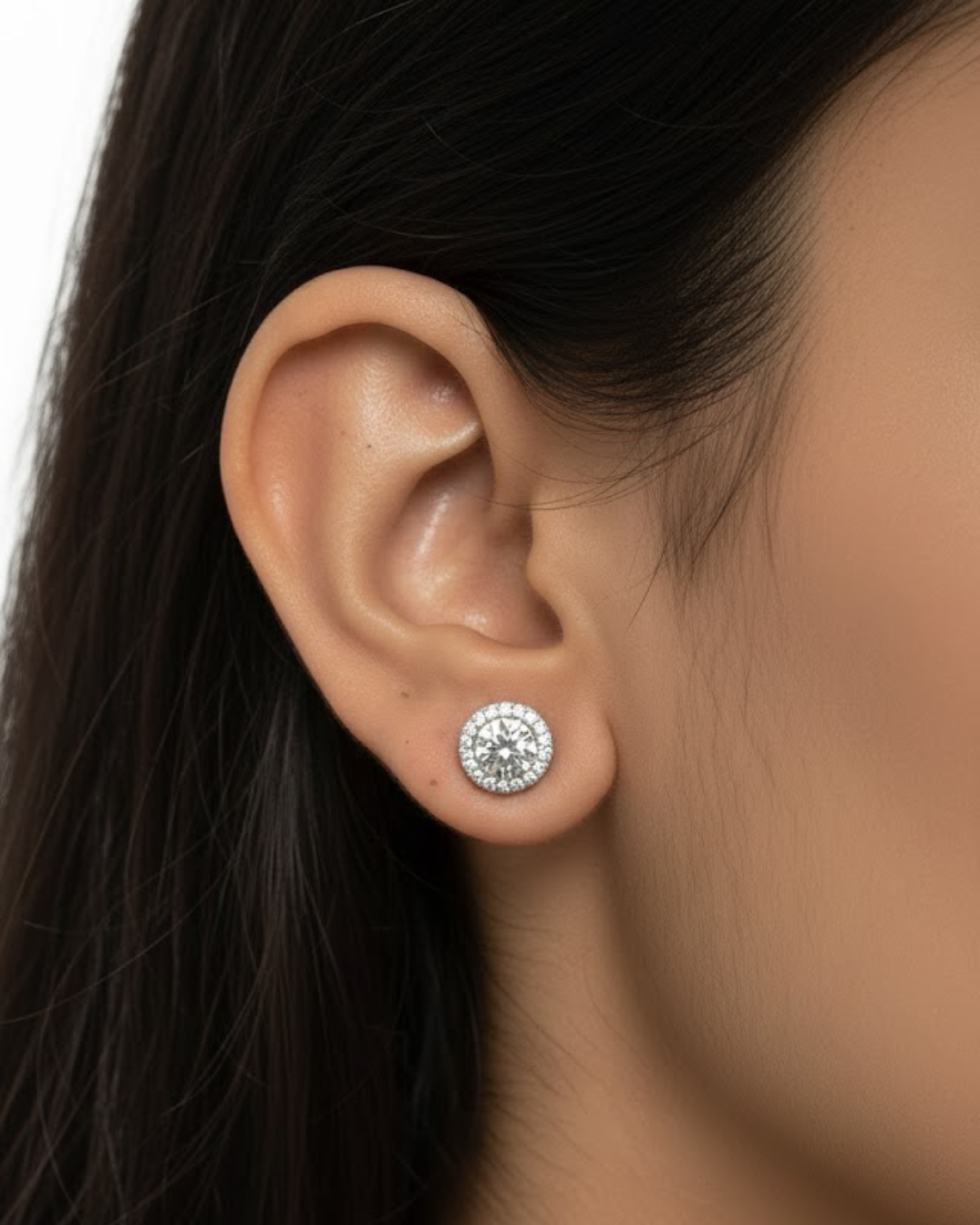 Classic Round Solitaire Detachable Studs