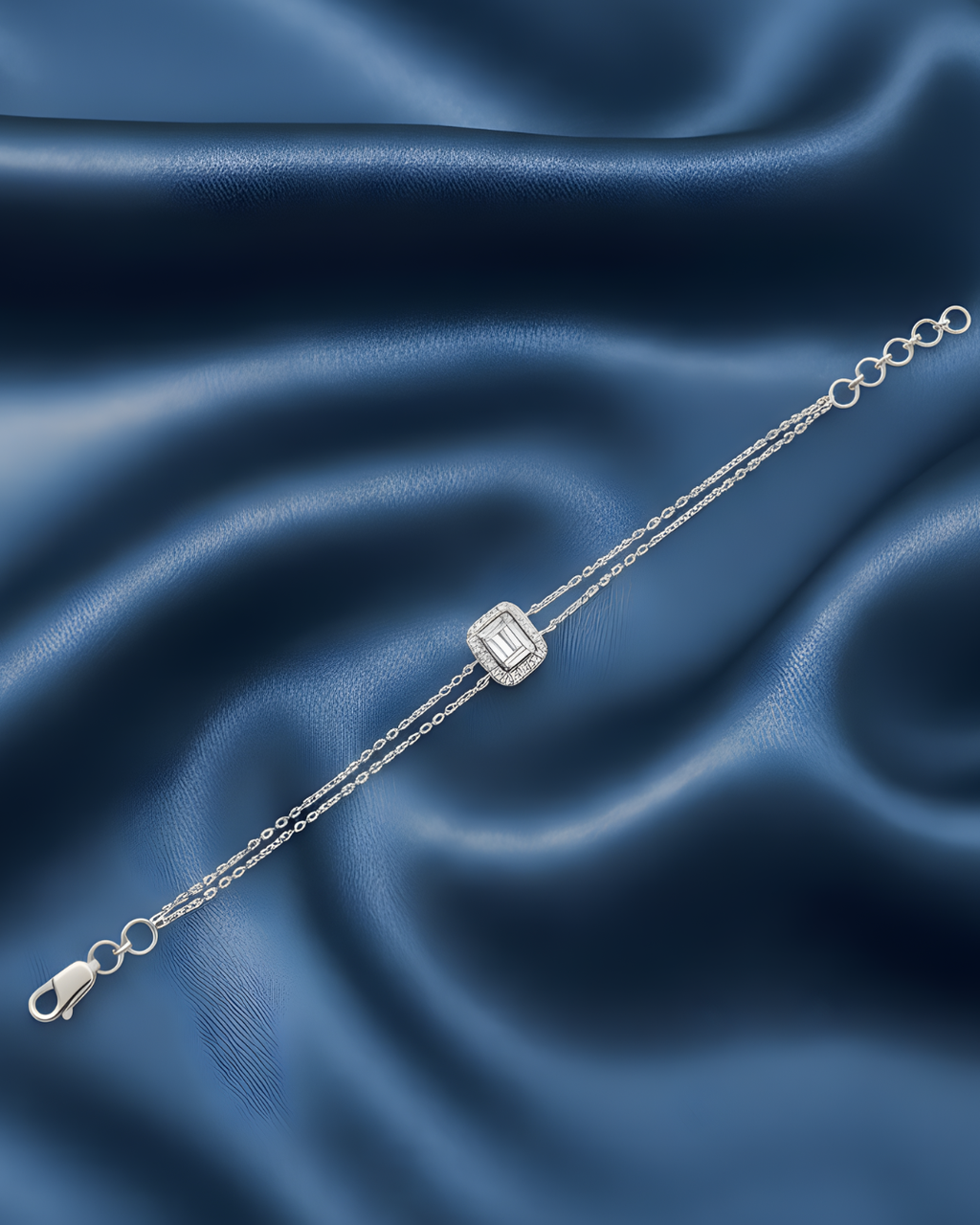 Emerald Elegance Chain Bracelet