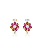 Ruhani Ruby Bloom Studs