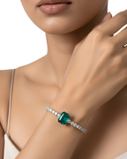 Emerald Solitaire Tennis Bracelet