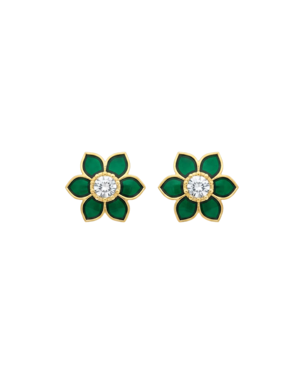 Aarini Emerald Bloom Studs