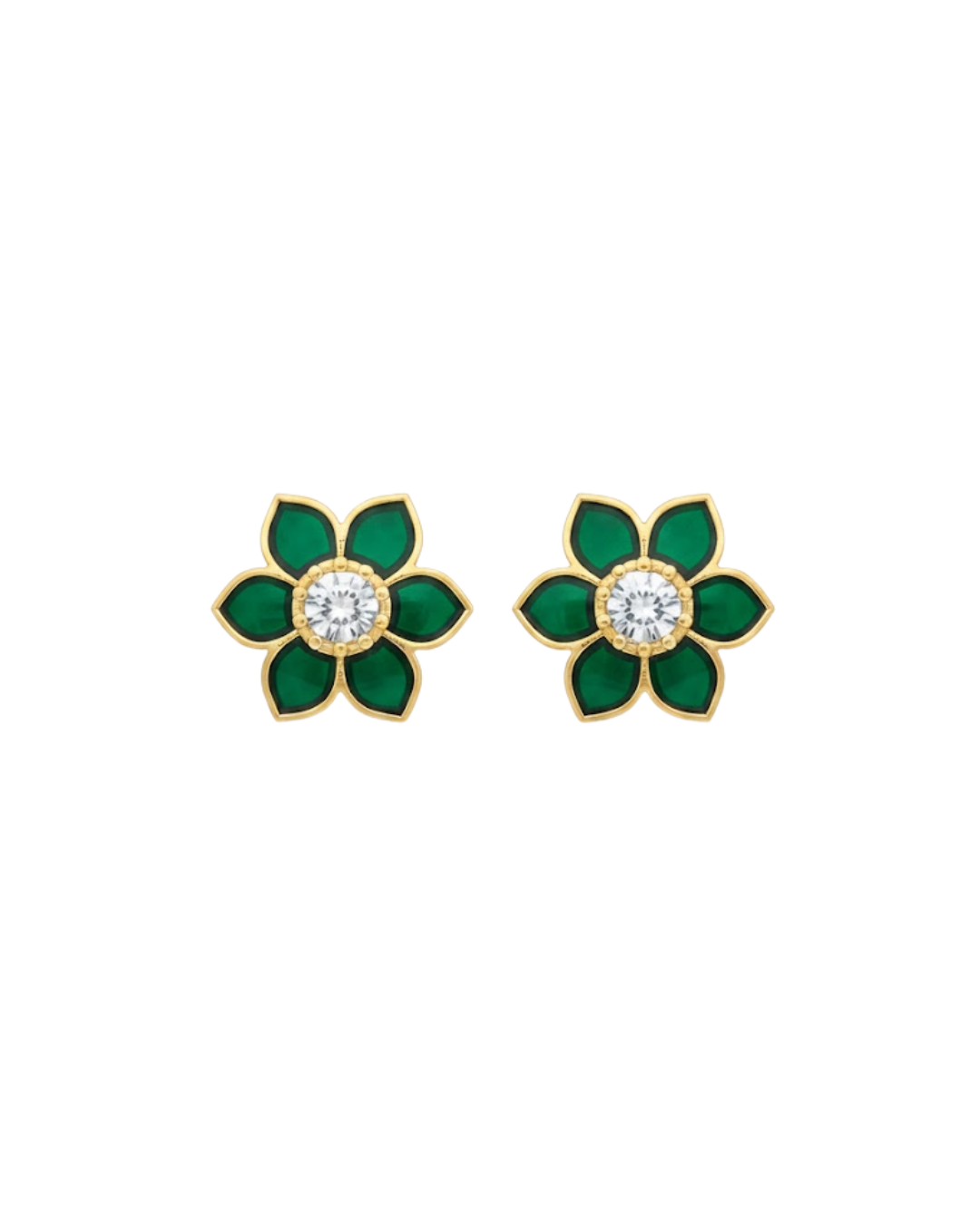 Aarini Emerald Bloom Studs