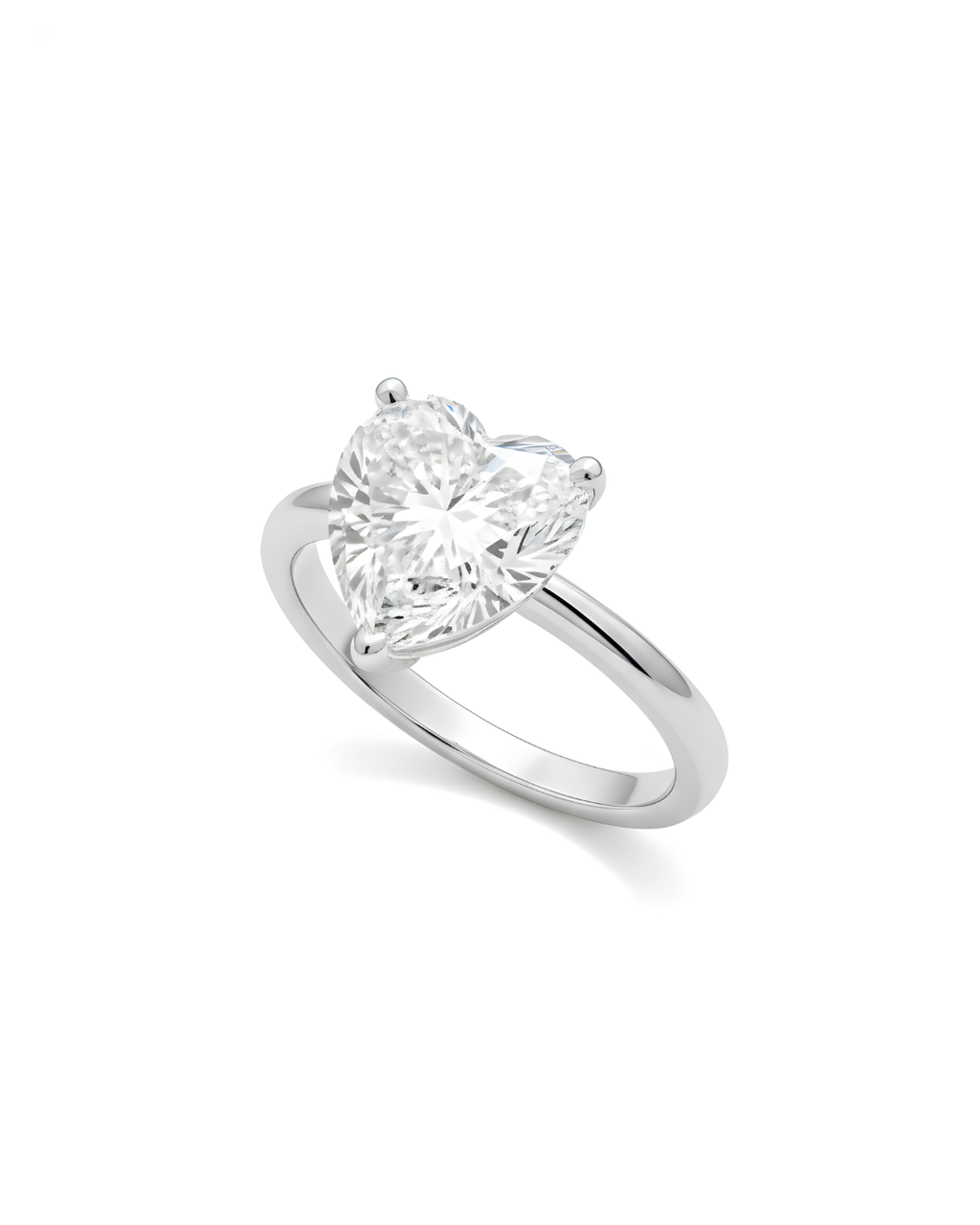 Classic Heart Solitaire Ring