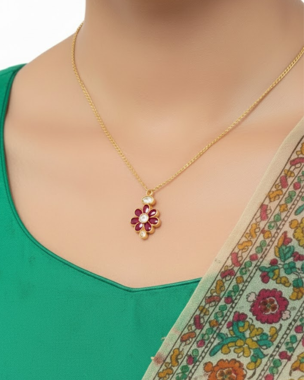 Ruhani Ruby Bloom Necklace