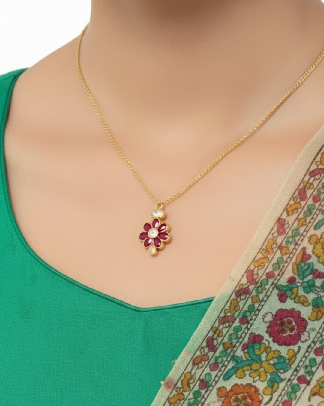 Ruhani Ruby Bloom Necklace