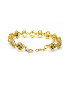 Aarohi Gold Enamel Flower Bracelet