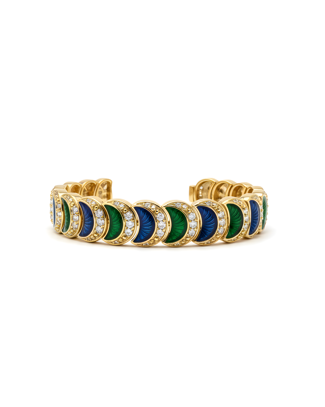 Ishara Enamel Crescent Bracelet
