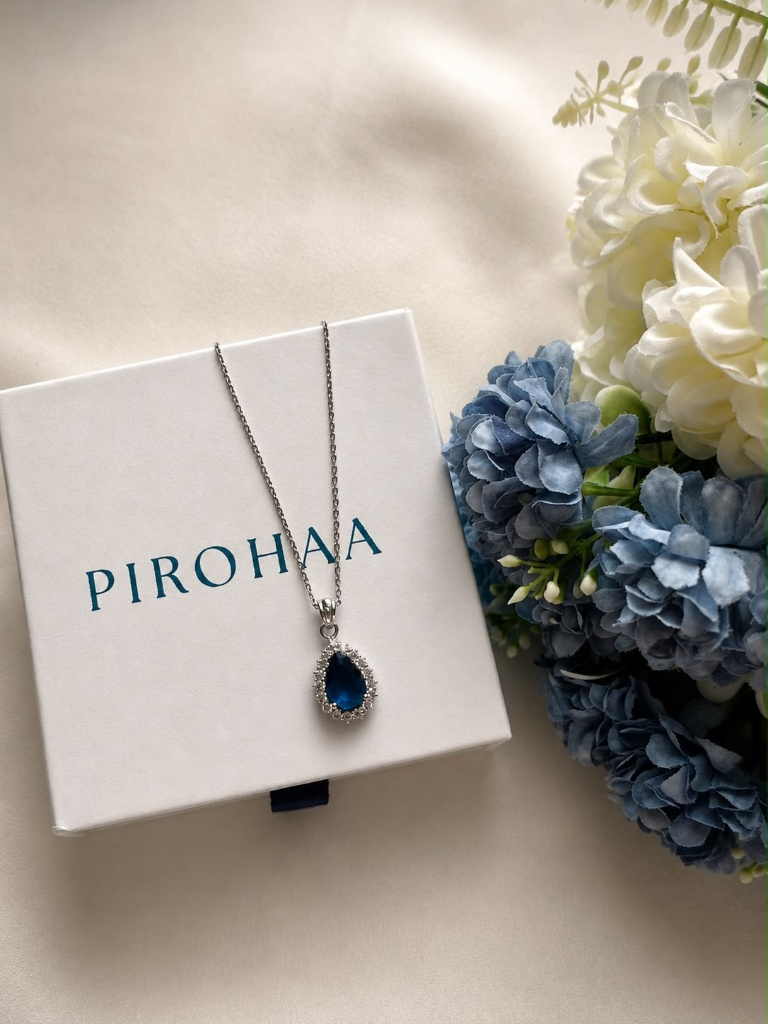 Royal Blue Pear Drop Pendant